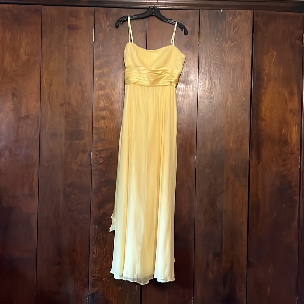 Strapless yellow BCBG Max Azria gown Size 10